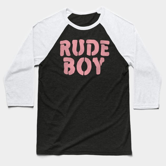 Rude Boy Baseball T-Shirt by darklordpug